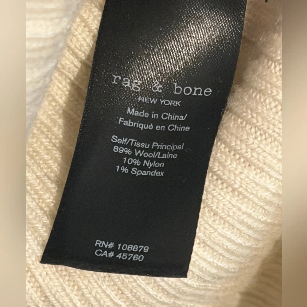 Rag & Bone Beige Audrina Ribbed wool sweater. Size M. - Picture 5 of 10